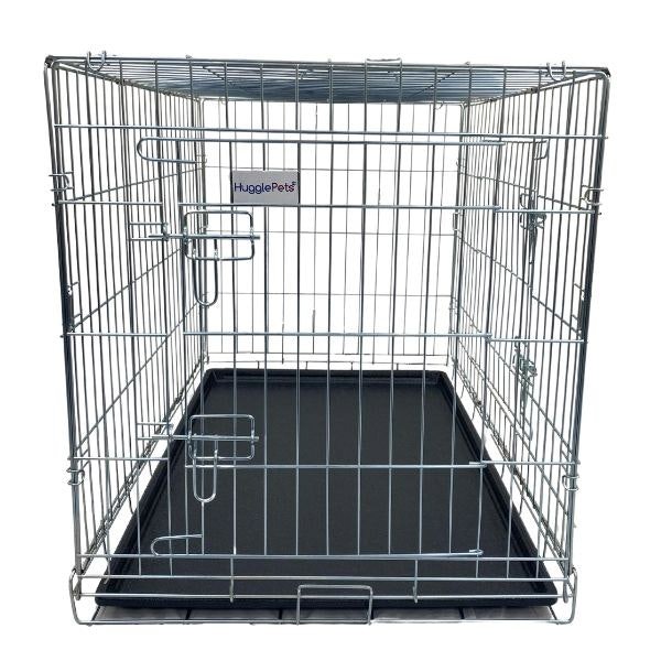 HugglePets Dog Cage with Plastic Tray