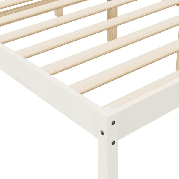 Berkfield Bed Frame White 90x190 cm Single Solid Wood Pine