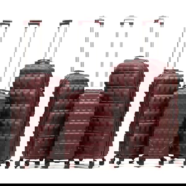 Flight Knight Set of 3 Hard Case Bubble Design Check-in Size Suitcases Hold Luggage