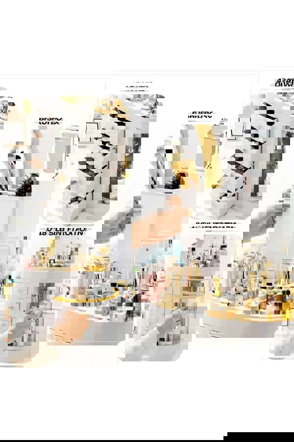 Living and Home Acrylic Desktop Makeup Cosmetic Organizer with 4 Drawers