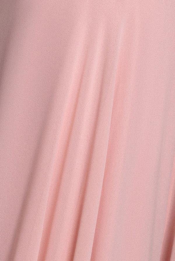 Chiffon Cowl Twisted Rope Strap Lace-up Flared Maxi Dress - Blush Pink DR4937
