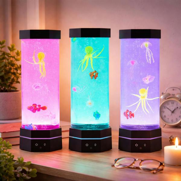 Dragodirect 40cm LED Octopus Aquarium Lamp Bedroom Night Light