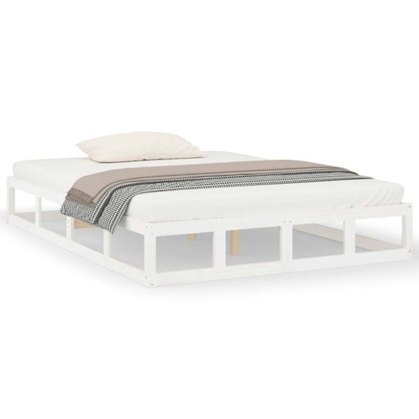 Berkfield Bed Frame White 160x200 cm Solid Wood