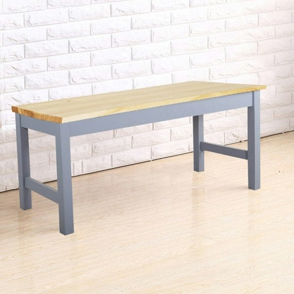 Natural Solid Pine Wood Bench Living and Home