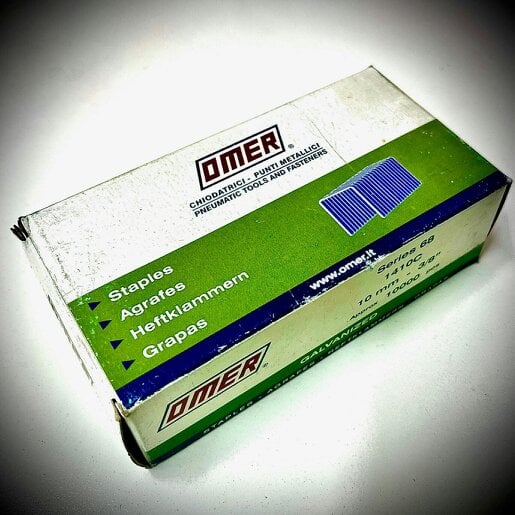 Fixaball Omer Staples 10mm 3/8" Series 68 1410C Gauge 23 8.7mm Galvanised