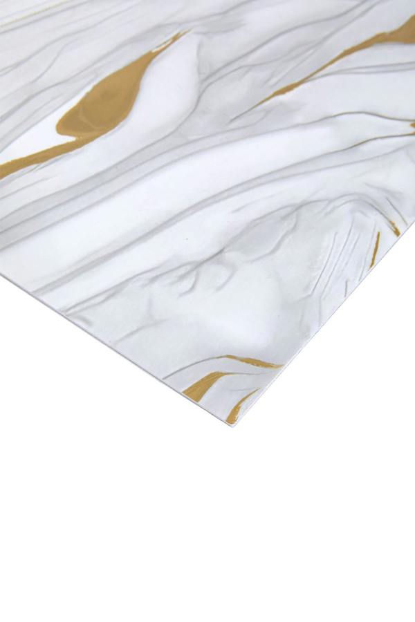 Living and Home 10pcs Self-Adhesive Quicksand Gold Marble PVC Wallpapers, 40x40cm