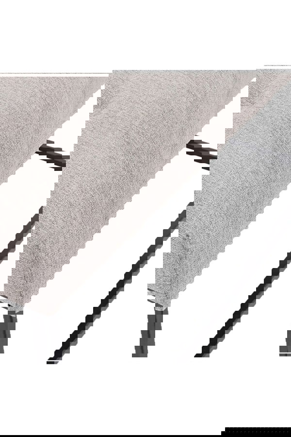 Living and Home Square Linen Footstool with Metal Frame