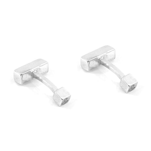 Anchor & Crew Faris Square Silver Cufflinks