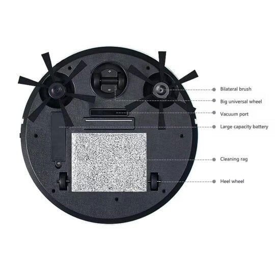 Havendro 3-in-1 Robot Vacuum Mop Combo Silent w/Obstacle Avoidance for Home Tile Floors