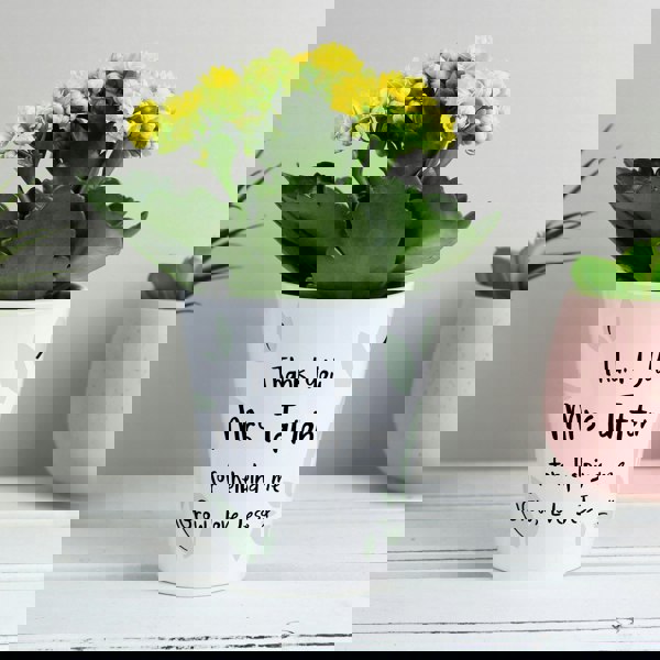 Personalised Memento Company Personalised Free Text Botanical Plant Pot