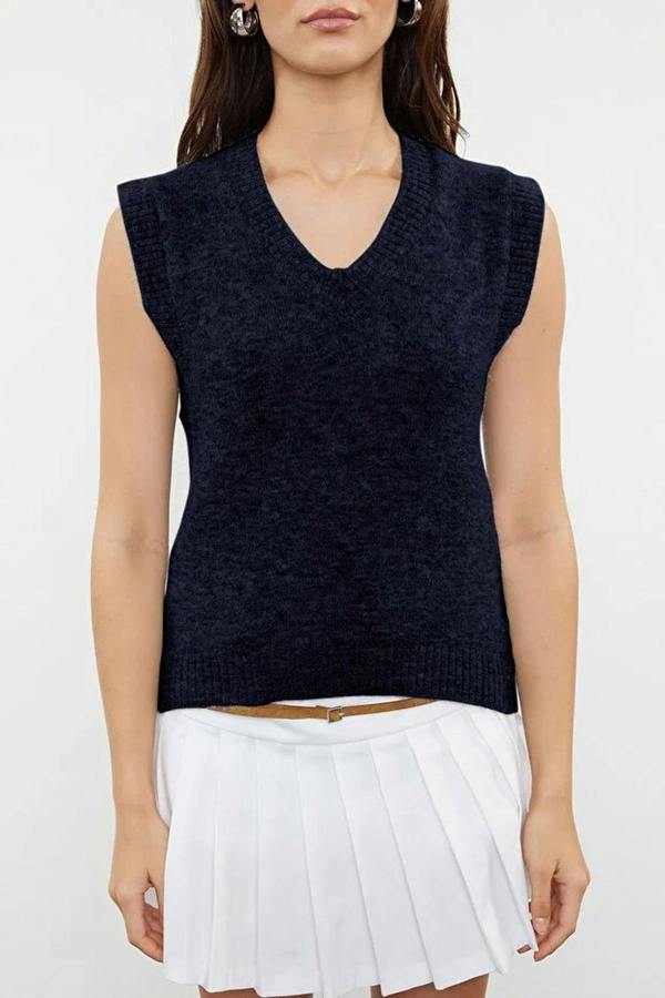 WOVCOR Woolen Fitted Knit Sweater