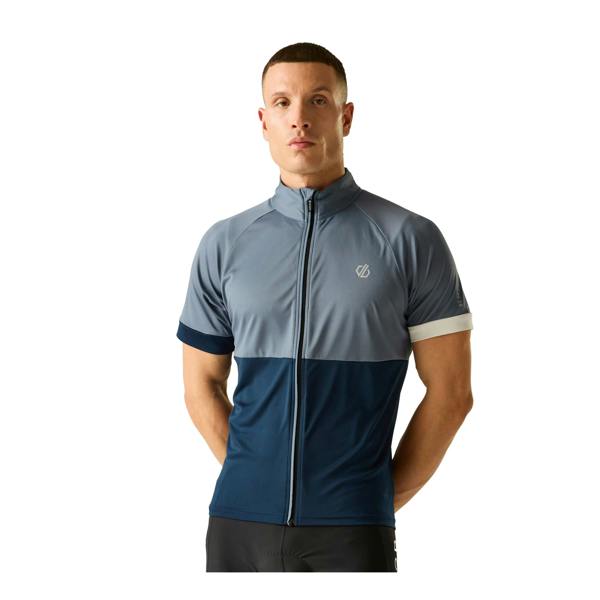 Dare 2B Mens Protraction III Cycling Jersey - Mercury/Navy - 