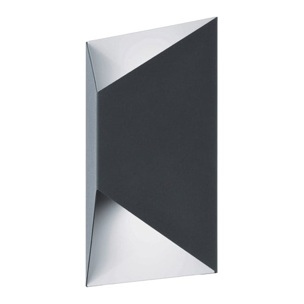 EGLO Predazzo 2-Light LED Exterior Wall Light In Anthracite And White