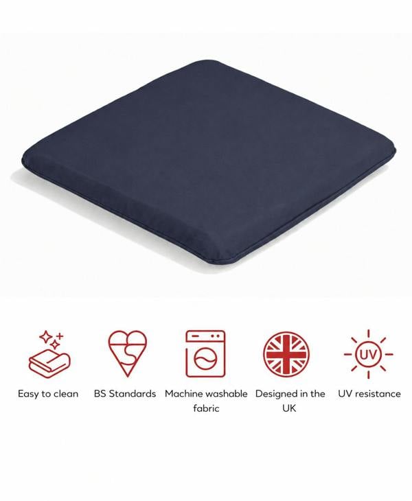 SP Range Armchair Pad Garden Cushion Navy The Garden Furniture Shop