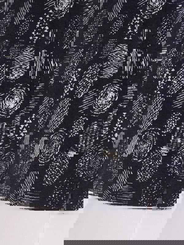 TIGI Pintuck Detail Neckline Printed Top