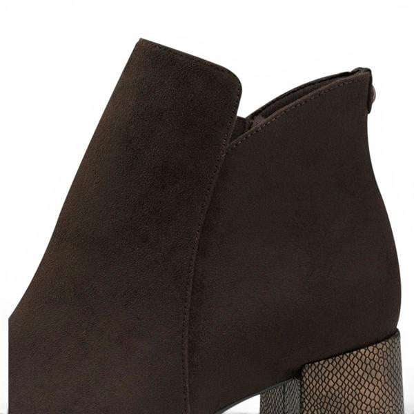 Tamaris Women's Brown Faux Heeled Ankle Boots - 25354-43