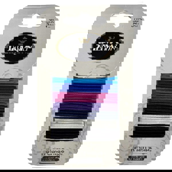 Denman 71061-D 34 x 2mm Multi Coloured Elastic Hair Bands