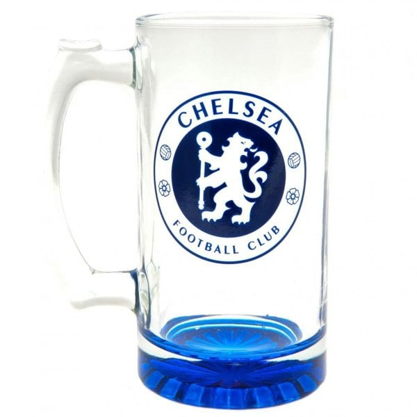 Chelsea FC Crest Beer Stein - Clear