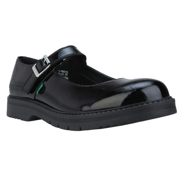 Kickers Womens/Ladies Finley Patent Shoes - Black