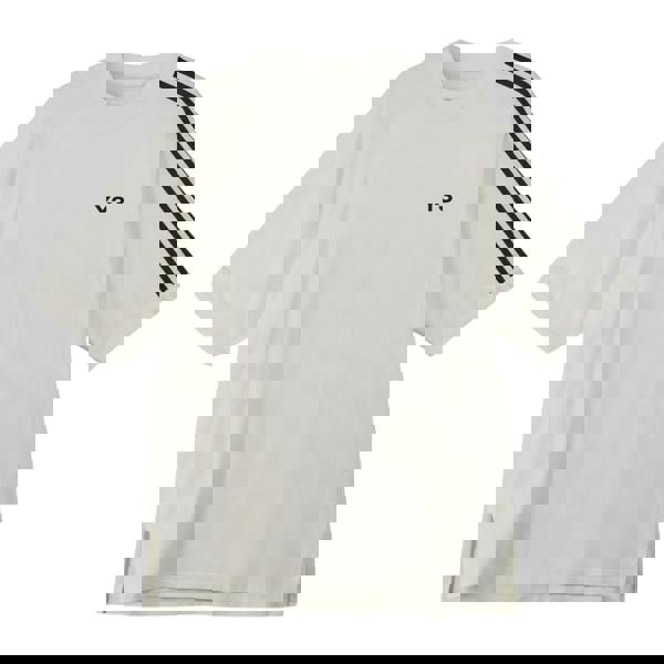 Y-3 Unisex Adult Striped Short-Sleeved T-Shirt - Off White/Black