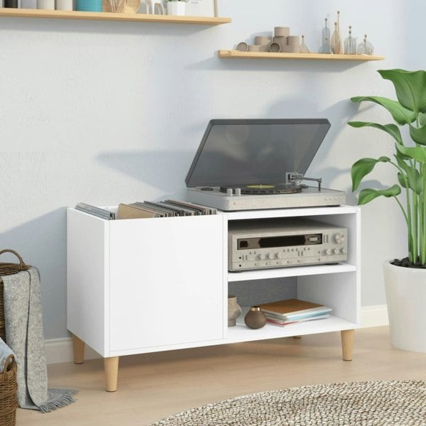 Berkfield Record Cabinet White 84.5x38x48 cm Engineered Wood