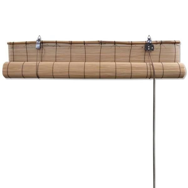 Berkfield Brown Bamboo Roller Blinds 100 x 160 cm