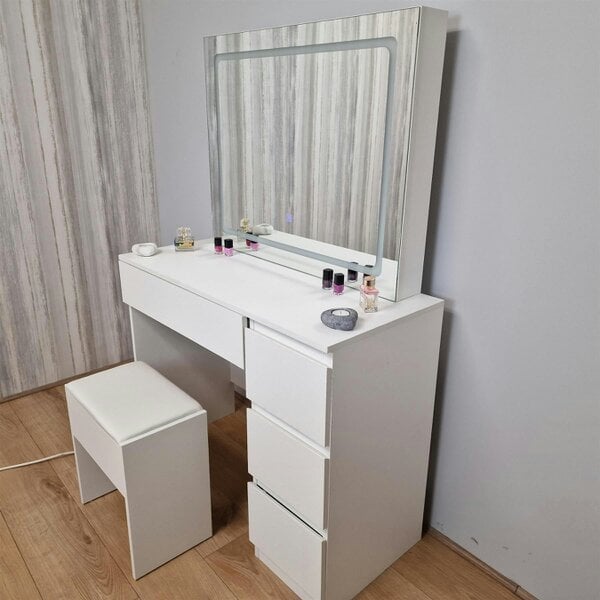 Kosy Koala Dressing Table with Mirror and Stool Makeup Vanity LED Mirror Lights Hollywood Table