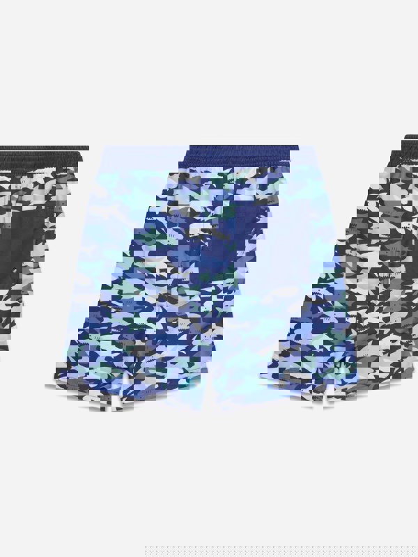 Soli Swim Boys Shark Swim Shorts (UPF50+) in Blue