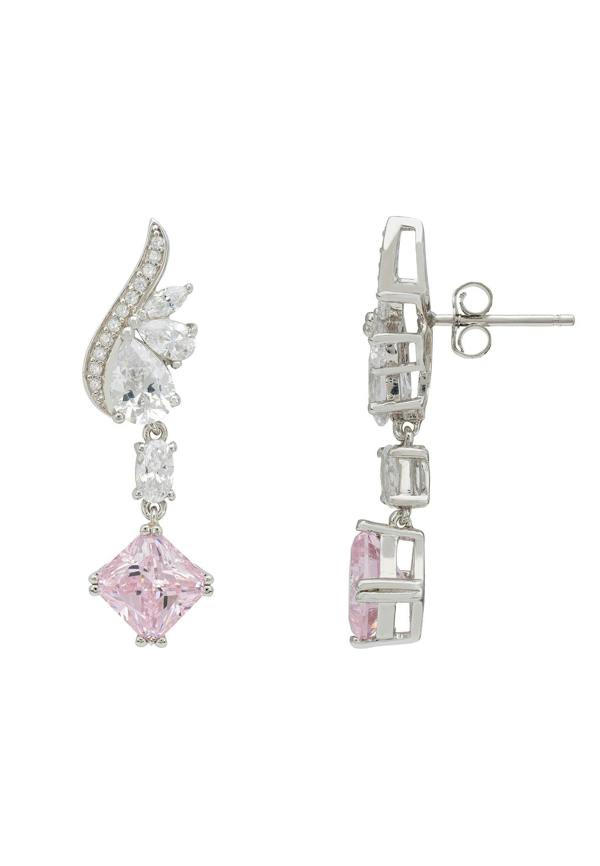 Latelita Angel Wing Morganite Drop Earrings Silver