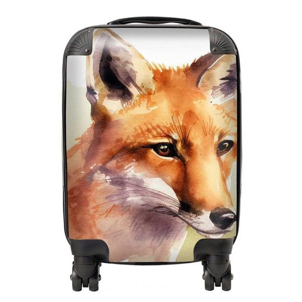 Warren Reed Fox Watercolour Suitcase