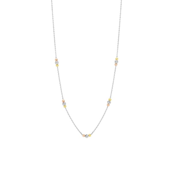 Spero London Dorissa Three Bead Sterling Silver Necklace