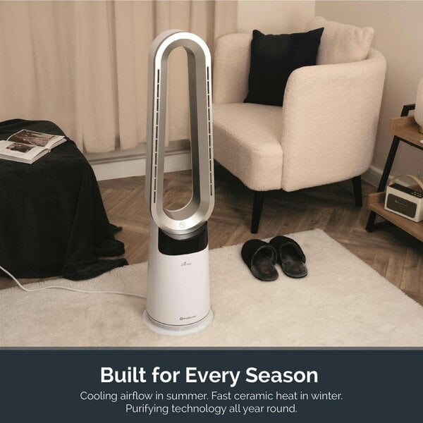 Rediffusion ZenAir Bladeless 3 in 1 Air Purifier, Fan & Heater - White
