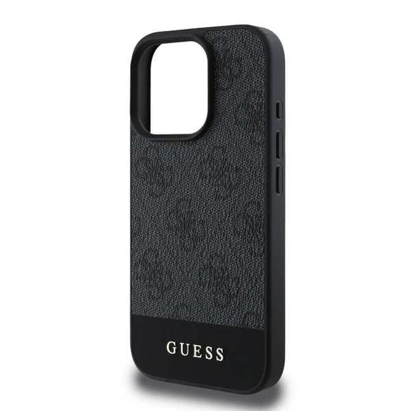 Guess PU 4G Stripe Case for iphone 16 Pro 6.3" Black - GUHCP16LG4GLGR