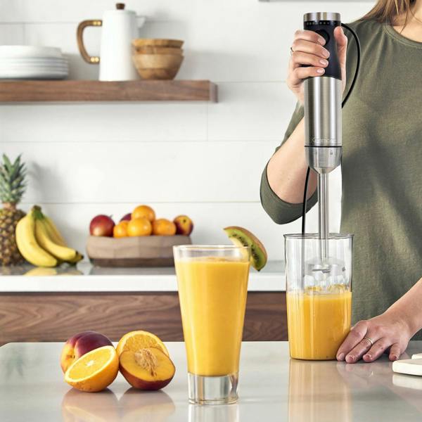 Kenmore 4-in-1 Hand Blender with Chopper Whisk Variable Speed Immersion Blender