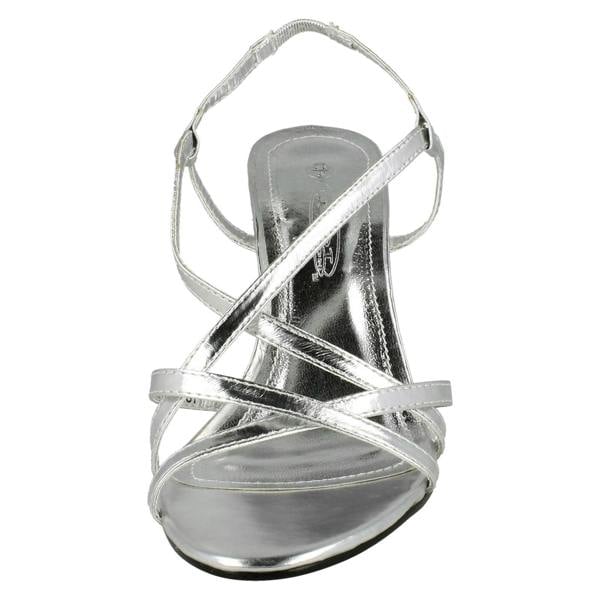 Spot On Ladies Spot On Mid Heel Sling Back Sandal