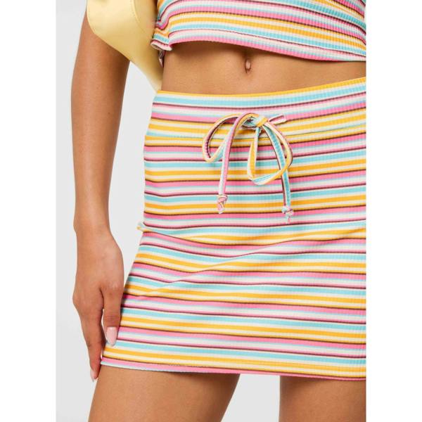 Pink Vanilla Multi Stripe Tie Skirt