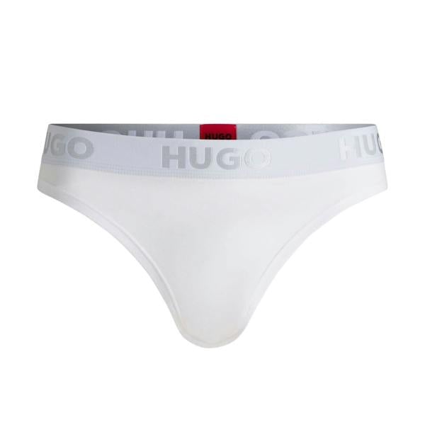 Hugo Womens/Ladies Sporty Logo Thong - White