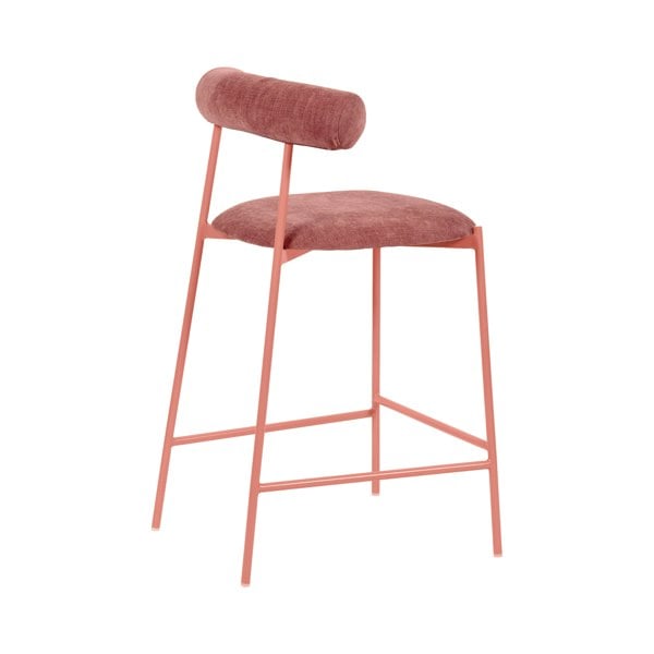 Furniture Edit Liliana Mauve Velvet Counter Bar Stool