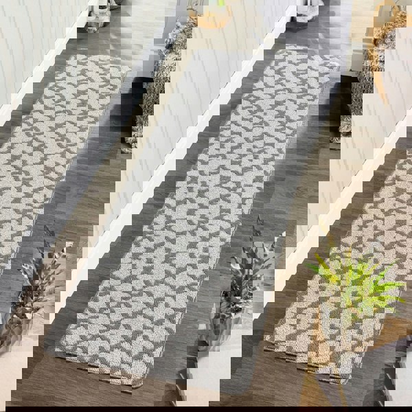 My Mat Stain Resistant Moroccan Tile Silver