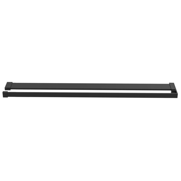 Berkfield Walk-in Shower Wall with Shelf Black 90x195 cm ESG Glass&Aluminium