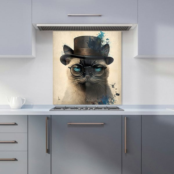 Warren Reed - Designer Siamese Cat Splashart Kitchen Splashback