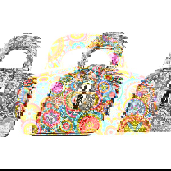 Embassy London Gazelle Mini - Signature Print - Women's mini bowling bag with handle and strap