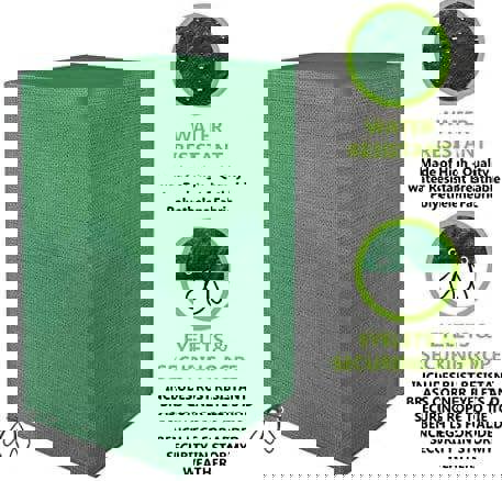 KAV Garden Chair Cover for Garden, Patio, Outdoor - Breathable, Waterproof and UV Resistant - Green (64x64x120cm)