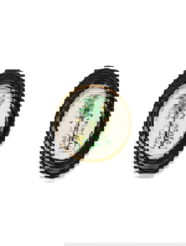 Exceptional Art c.1877 Tropical Plants Used as Food and Clothing - Round Frame