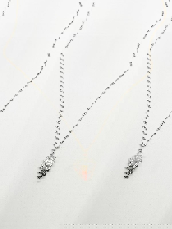 SVNX Small Heart Locket Necklace in Silver Colour