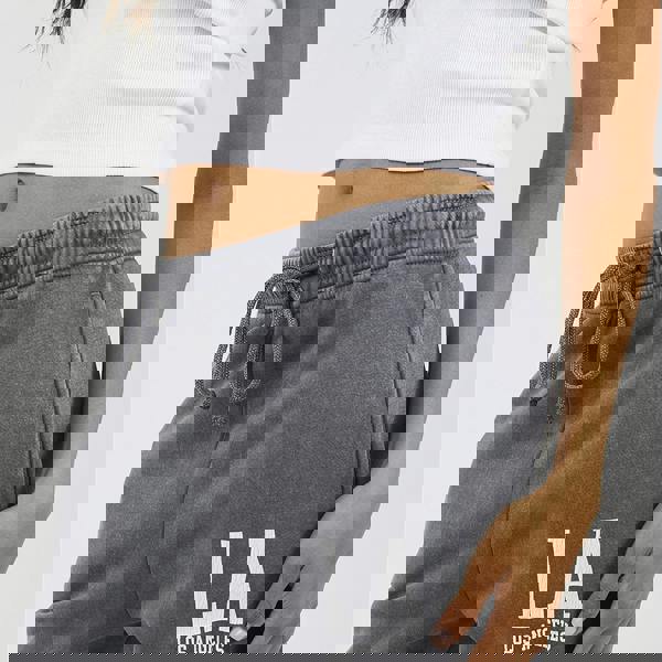 Brave Soul Charcoal Acid Wash Wide Leg Joggers - Charcoal Image 4