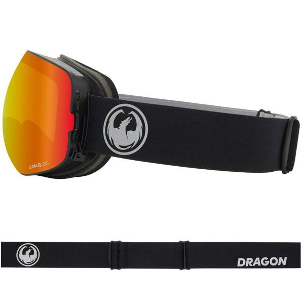 Dragon X2s - Nouveau Black with Lumalens Red Ionized & Lumalens Light Rose Lens
