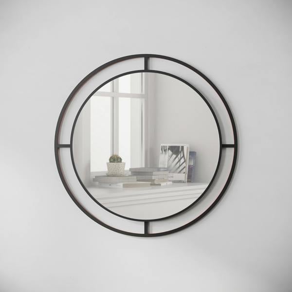 Decortie Bubble Black Wall Mirror Modern Design Durable & Stylish Black 57cm