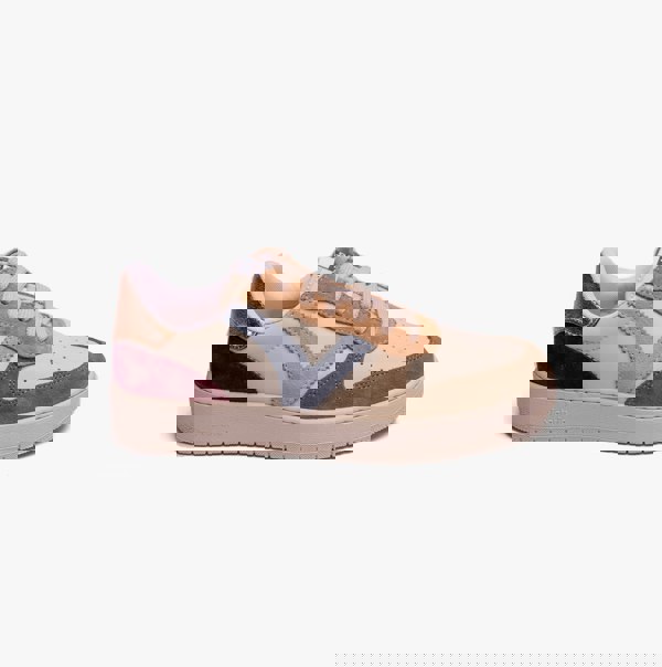 Victoria MADRID MULTICOLOURED SPLIT LEATHER Womens Trainers Khaki