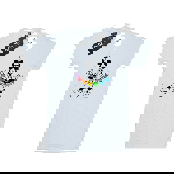 Disney Boys Mickey Mouse Rainbow Chain T-Shirt - White